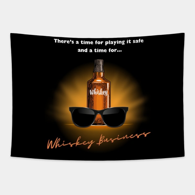 Whiskey Business Tapestry by Kenny The Bartender's Tee Emporium