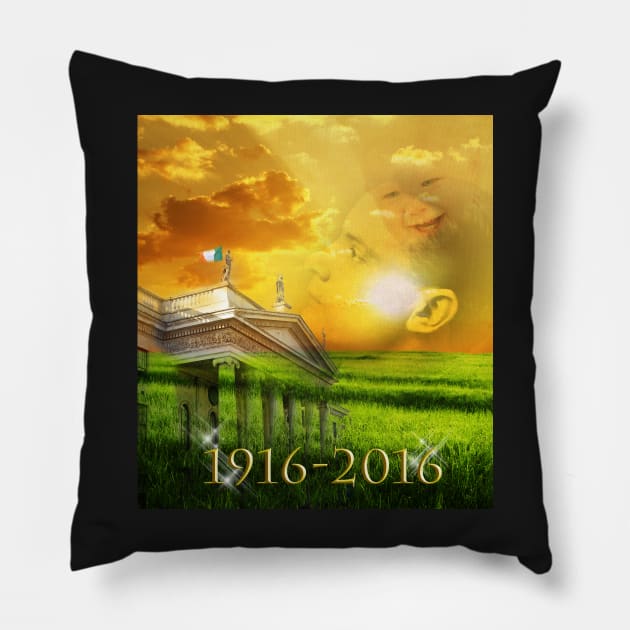 1916-2016 GPO Dublin Pillow by declancarr