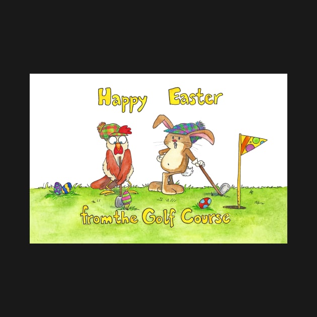 Easter Golf funny greeting card by nicolejanes