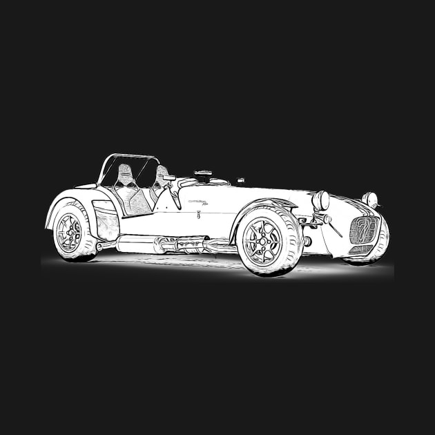 Lotus 7 Wireframe by Auto-Prints