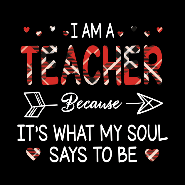 I Am A Teacher Because It's What My Soul Says To Be Happy Parent Day Summer Vacation Fight Covit-19 by DainaMotteut