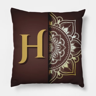 H – Mandala Monogram Pillow