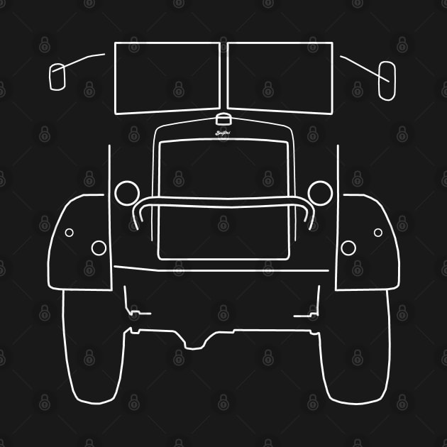 Bedford QL classic British truck outline (white) by soitwouldseem