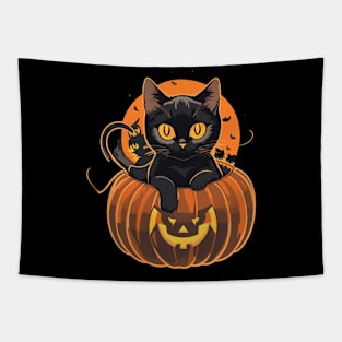 Nights and days Cat Halloween 2 Tapestry