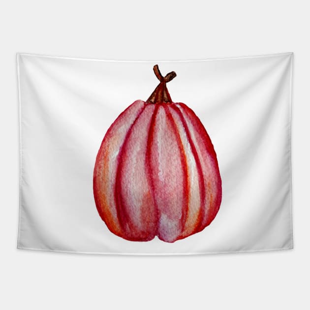 Red Pumpkin Tapestry by Manitarka