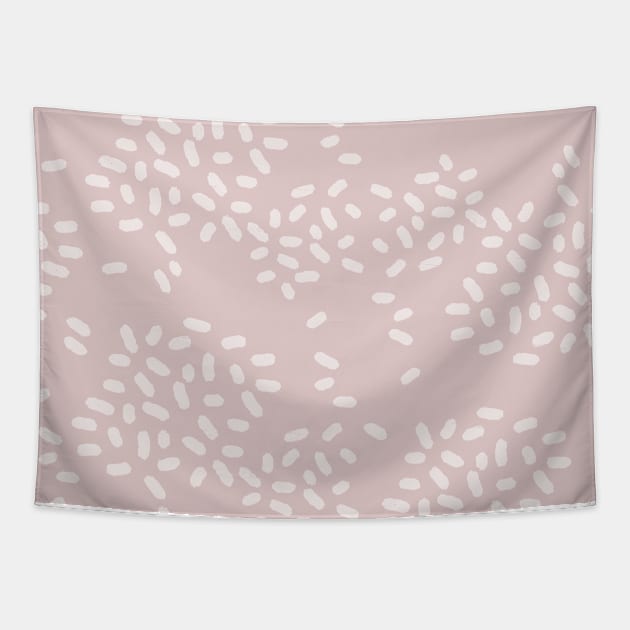 Blush pink abstract neutral rise print Tapestry by Rustic Garden