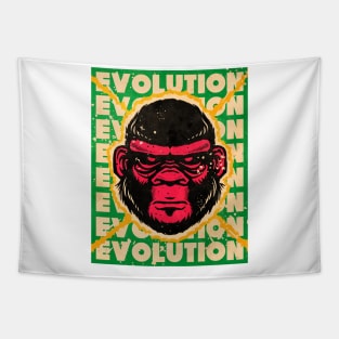 funny monkey evolution Tapestry