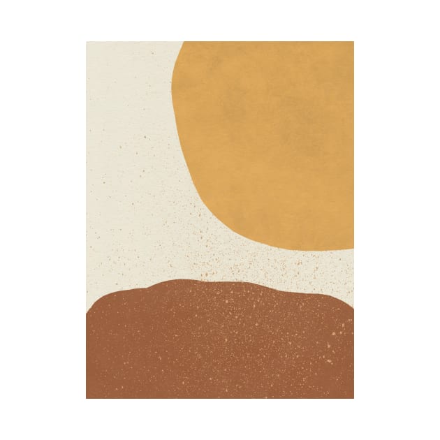 Minimalist Painting - Gold Brown by moonlightprint