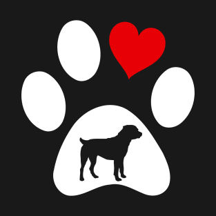 Rottweiler Heart Paw T-Shirt