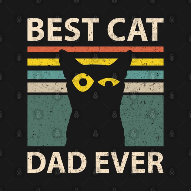 Vintage Best Cat Dad Ever by Mandegraph