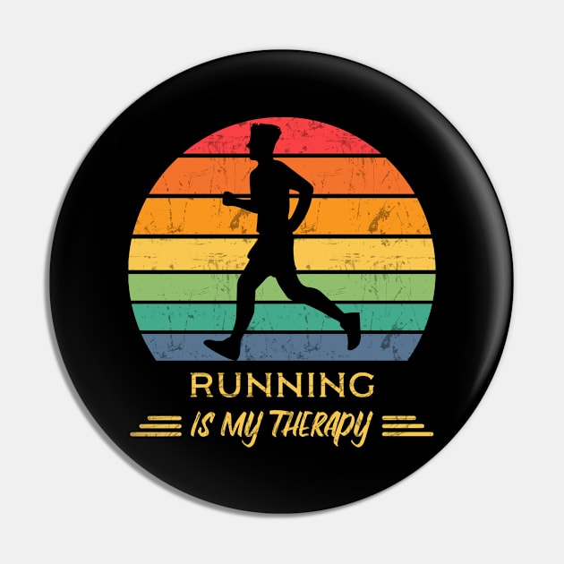 Running is my therapy Pin by Town Square Shop