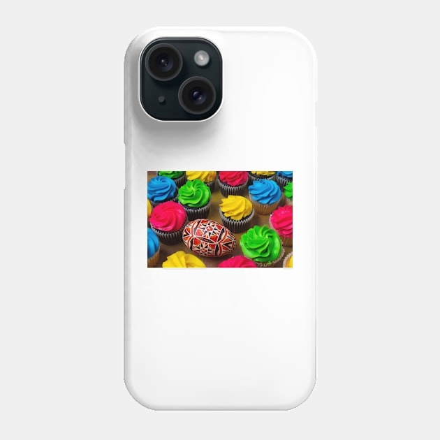 Hand Painted Egg And Cupcakes Phone Case by photogarry