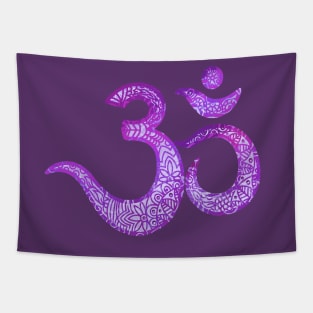 Violet sacred OM Tapestry