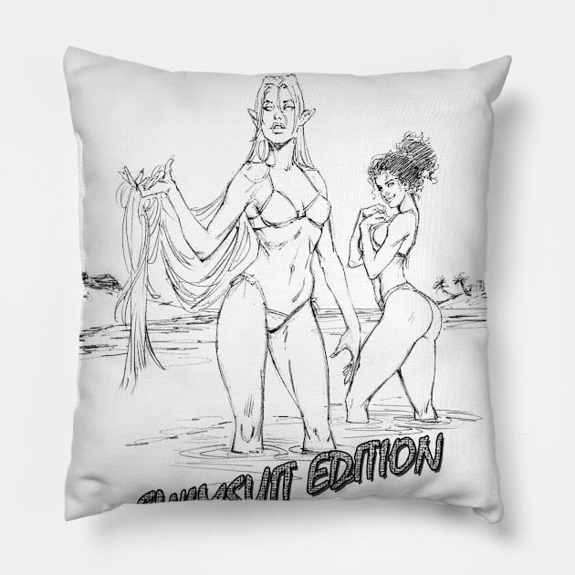 Swimsuit Edition Pillow by TMCcomic