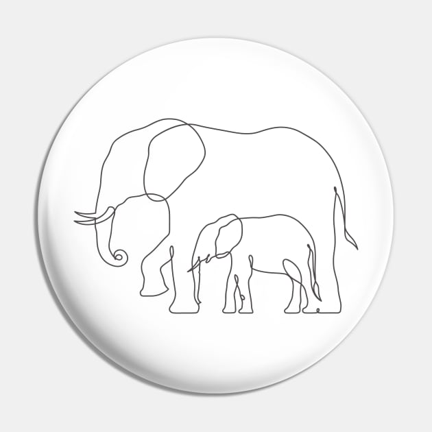 Elephant family Pin by arvitalya