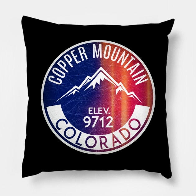 Copper Mountain Colorado Skiing Pillow by heybert00