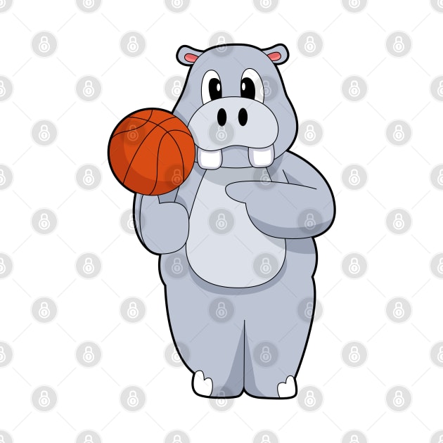 Hippo Basketball player Basketball by Markus Schnabel