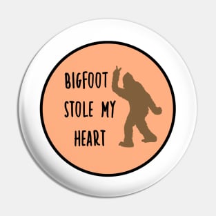 Bigfoot Stole My Pancreas Tangerine Pin