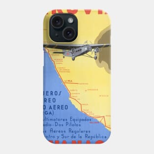 Aerovias Peruanas Peru Vintage Poster 1936 Phone Case