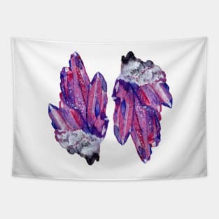 reflected watercolor crystal cluster Tapestry