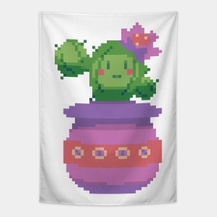 Cute Pixel Cactus Tapestry