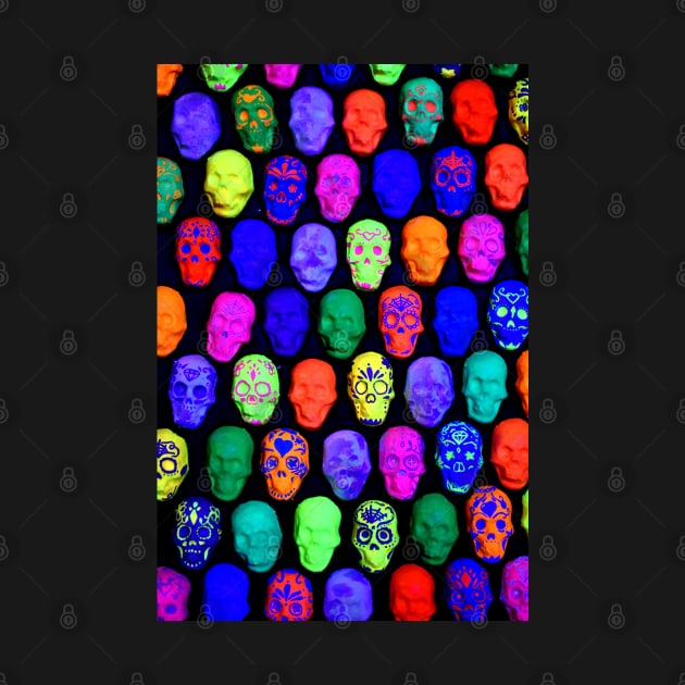 Blacklight Sugar Skulls by SoggyCheeseFry