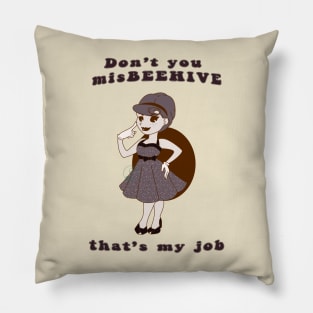 Old Cartoon Style pin up misBEEHIVE Pillow