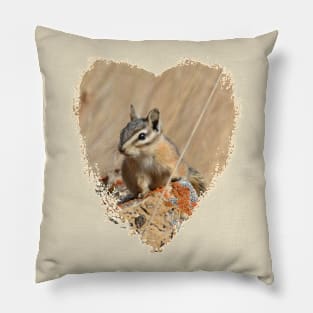 Chipmunk on the Rocks Pillow