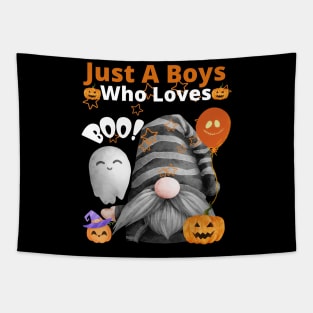 School Halloween 2022 Cool Gnome Pumpkins Squad Boys Funny Tapestry