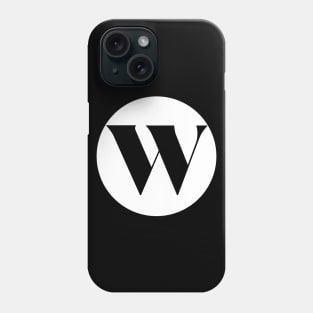 W (Letter Initial Monogram) Phone Case