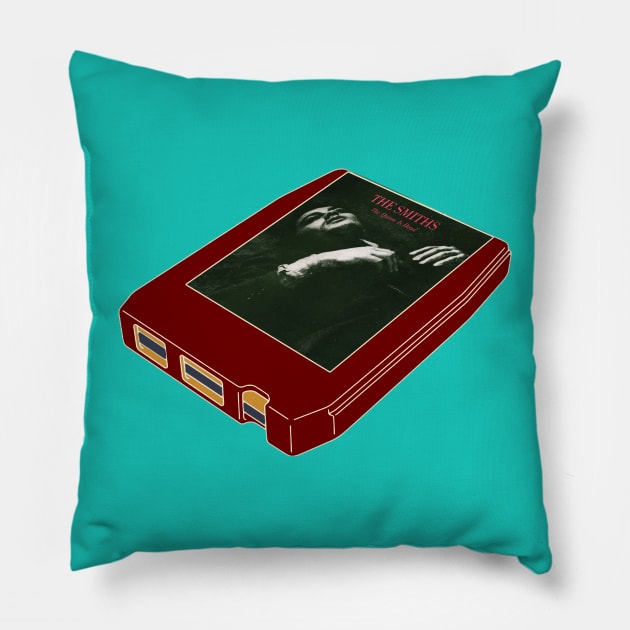 🎶 8 TRACK - The Smiths - The Queen is Dead - MAROON 🎶 Pillow by INLE Designs