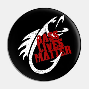 Bass Lives Matter Funny Fly Fishing   For Men Pin