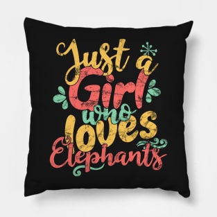 Just A Girl Who Loves Elephants Gift graphic Pillow