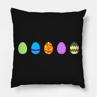 Easter Chocolate Eggs Print Pillow