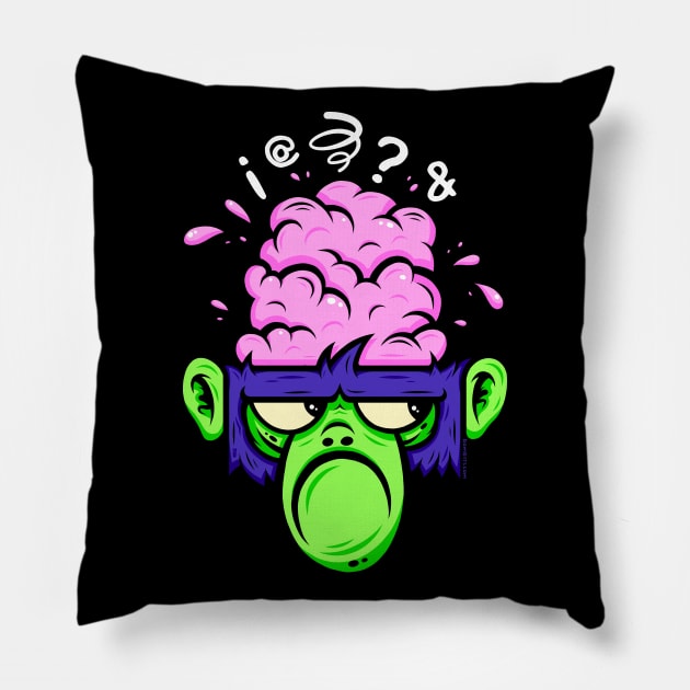 Curses Monkey Pillow by Bomb171