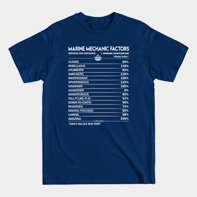 Discover Marine Mechanic T Shirt - Marine Mechanic Factors Daily Gift Item Tee - Marine Mechanic - T-Shirt