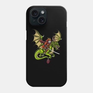 Japanese Samurai Cat Riding Dragon Phone Case