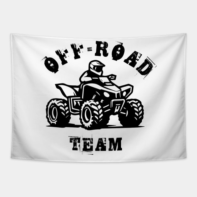 off road team logo Tapestry by lkn