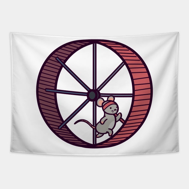 Gym Rat Cardio Day on the Treadmill Hamster Wheel Tapestry by ThumboArtBumbo