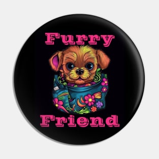 Dog In Pocket Funny Puppy For Dog Lovers Pin