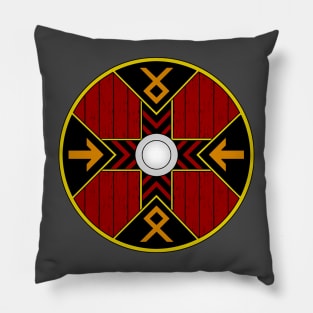 Viking Odin and Tyr Shield Pillow