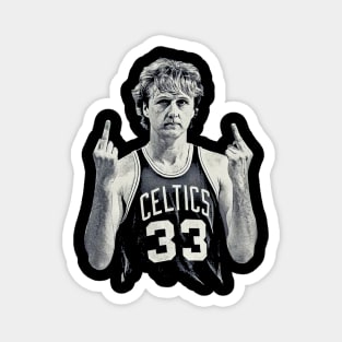 larry bird MIDDLE FINGER Retro 90s Magnet