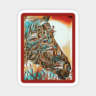 Illustrated Horse Magnet