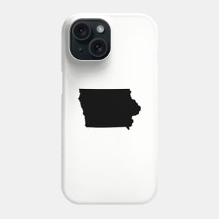 Iowa Black Phone Case
