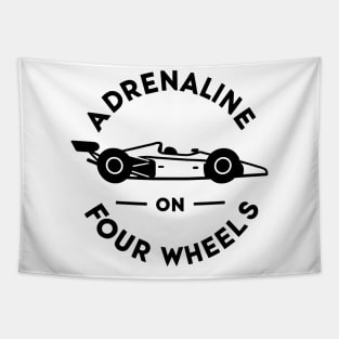 Adrenaline on Four Wheels Tapestry