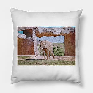 Elephant walking Pillow