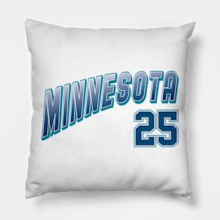 Retro Minnesota Number 25 Pillow