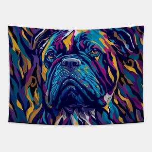 Bulldog abstract pop art Tapestry