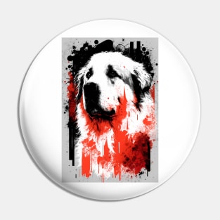 Great Pyrenees Portrait Pin