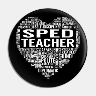 Sped Teacher Heart Pin